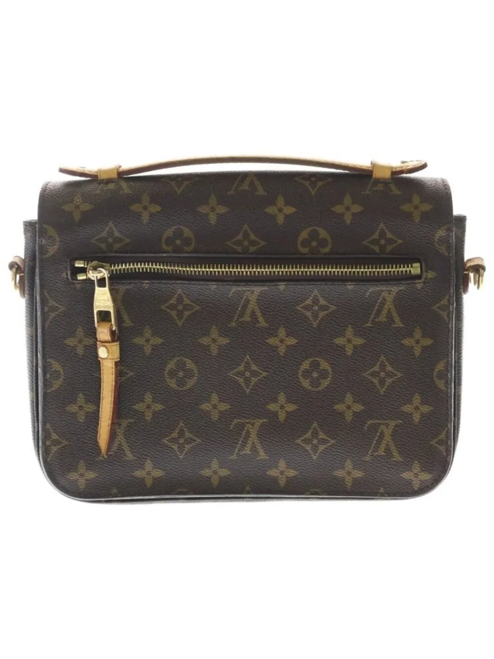 Louis Vuitton Monogram Pochette Metis MM Leather 2-Way Shoulder Bag Brown